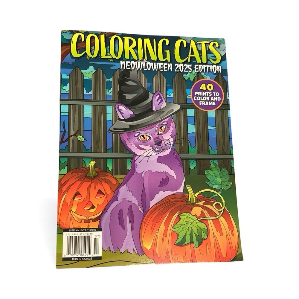 Coloring Cats Meowloween 2025 Edition *NEW* Halloween Coloring Book Magazine